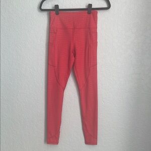 Zyia Red Geometric Legging with pockets 4